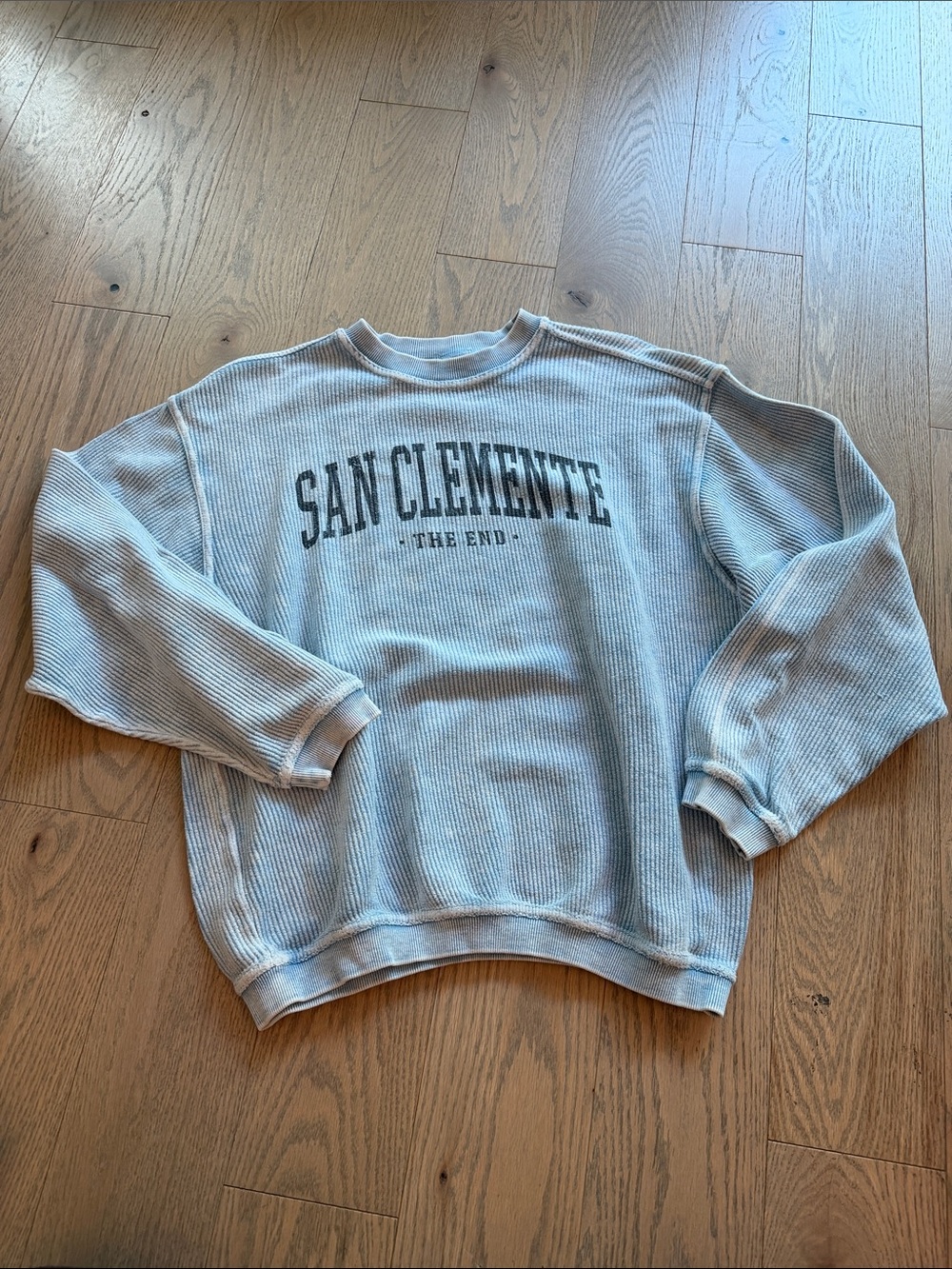 San Clemente Graphic Crewneck Sweater - Light Blue